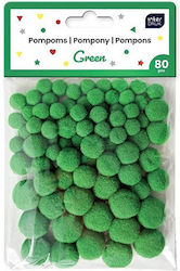 Interdruk Pompoms Πράσινα 80 Τεμ 376602