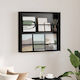 vidaXL Magazine File Organizer Wooden Black 12x70x80cm.