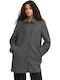 Wool Women's Gray Pinstripe Coat