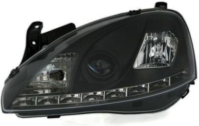 Lumini Frontale LED Opel Corsa C 2001-2006 Lămpi Negre H1 Set 2 Bucăți Opel Sonar