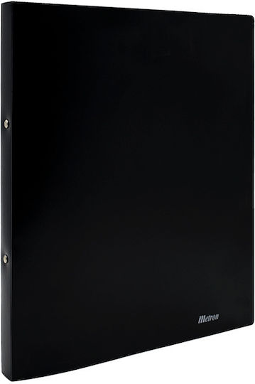 Metron Klemmbretter und Formularhalter 2 Ringe Kunststoff A4 2cm Schwarz 6 Stücke