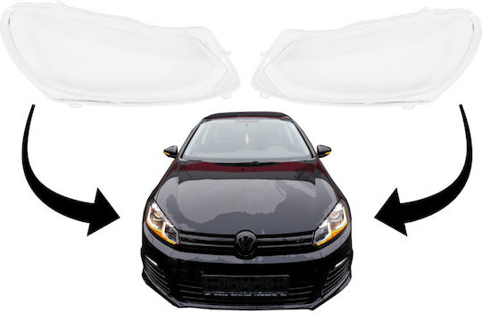 Headlight Crystals Vw Golf Vi 6 08-12 Pair 2 Pieces Volkswagen Carner