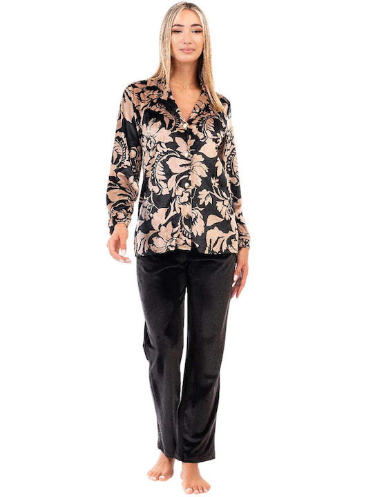 Secret Point Set Pijamale pentru Femei Black