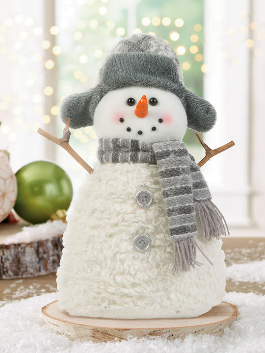 Globiz Weihnachtsfigur Schneemann Dekoration Hut 35 x 22 cm
