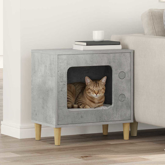 Vidaxl Σπίτι Γάτας Σκυρόδεμα 51 X 30 X 52 Εκ Επεξεργασμένο Ξύλο