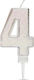Number 4 Shaped Cake Candle