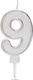 Number 9 Shaped Cake Candle