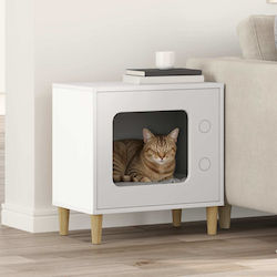 vidaXL Katzenbett Weiß 51 x 30 x 52 cm aus bear...