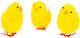 Easter Decoration Chick Set Yellow 6.7 X 5 Cm 3 Pieces Pack