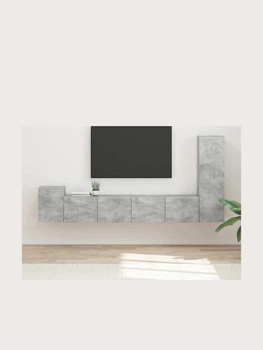Living Room TV Unit Grey L30xW31xH100cm
