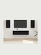 Wohnzimmer TV-Einheit Schwarz mit Beleuchtung M60xB31xH29,5cm