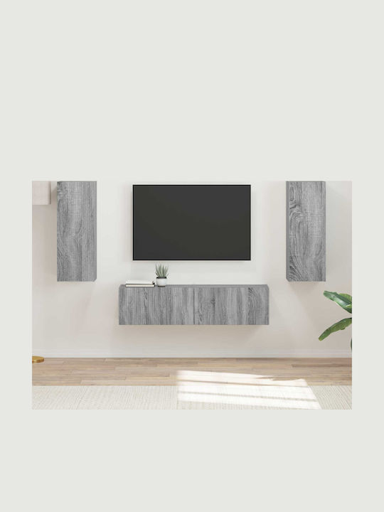 Living Room TV Unit Gray Sonoma L30xW31xH80cm