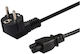 Savio Schuko - IEC C5 Cable 1.2m Μαύρο CL-67
