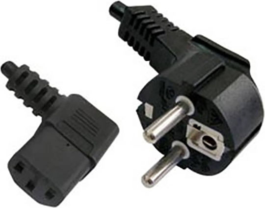 Schuko - IEC C13 Cable 2m Μαύρο 02.005.0058