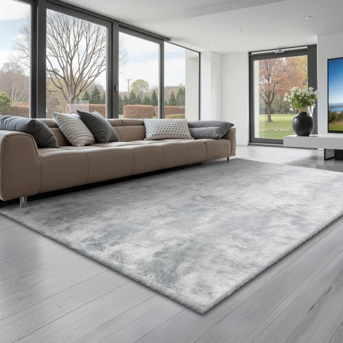 Vevor Χαλί Γούνινο 183x274cm Ανοιχτό Γκρι Tie-dye