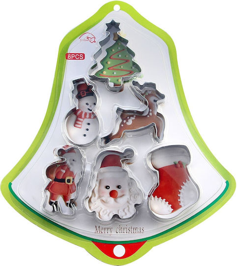 Keksausstecher Metallisch Set 6 Stücke Xmas Glocke 28x24cm Xmasfest 1133843