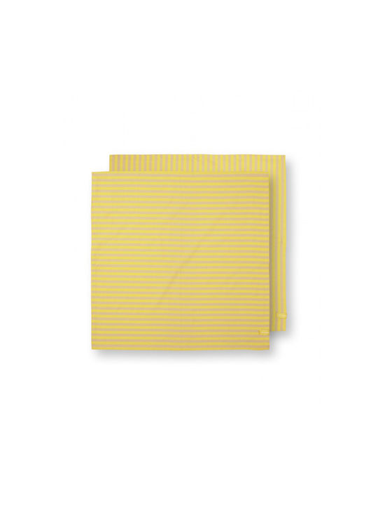 PiP Studio Πετσέτα Κουζίνας σε Κίτρινο Χρώμα 65x65cm 2τμχ