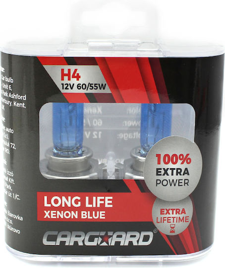 Set 1 Set 2 Halogen H4 Bulbs + 100% Intensity Long Life Carguard