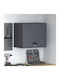 Wand Wohnzimmer Vitrine aus Metallisch Anthrazit 60x40x53cm