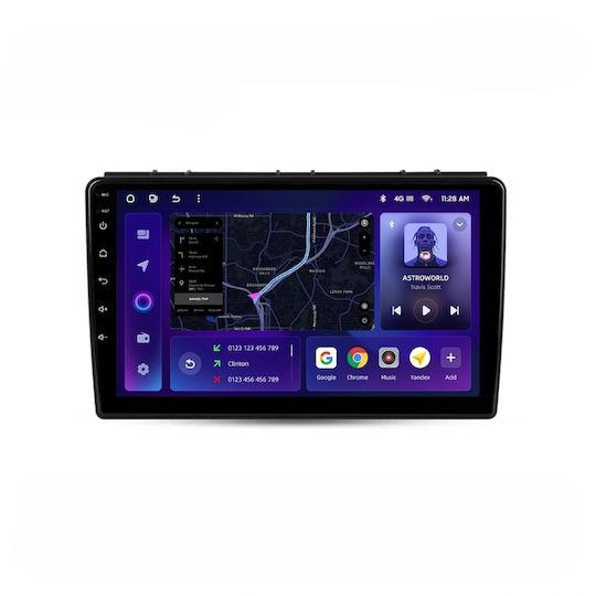 Navigație Auto Moss M2 Saab 9-3 2007-2014 4+64GB 9" IPS Octa-Core 1.6GHz Android 4G Bluetooth 5.1 DSP