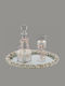 Wedding Set 3pcs Glass-Wooden Silver Geneviève La Vista