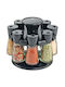 Kuchenprofi Plastic Tabletop Rotating Spice Rack White 9pcs