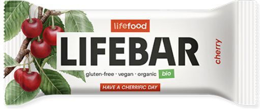 Energy Bar Raw Cherry 40g 5 Pieces Gluten Free Lifefood Organic