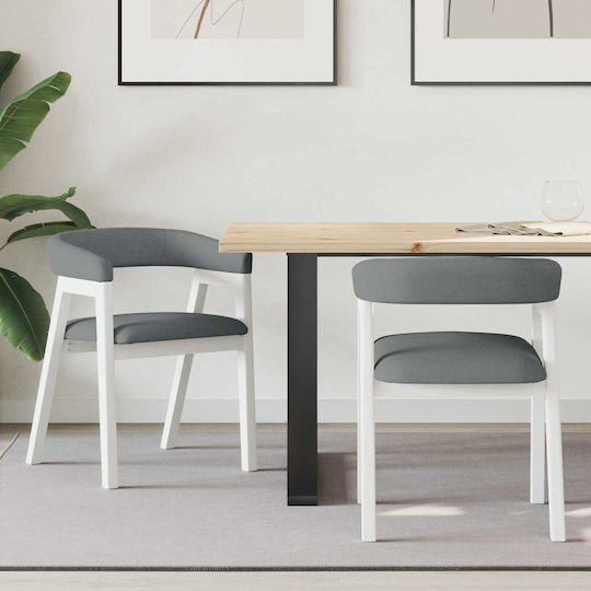 Outdoor Chair Wooden White 2pcs 54x57x73cm