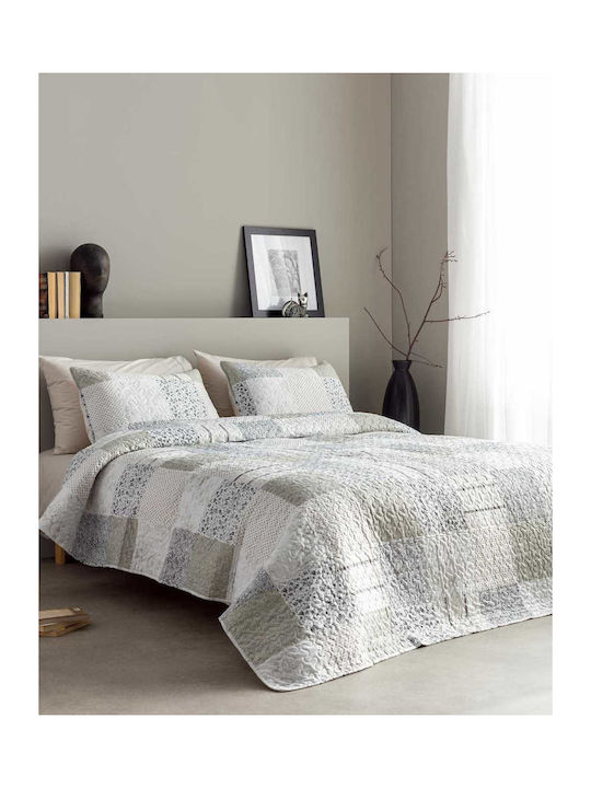 Vesta Home Σετ Κουβερλί Υπέρδιπλο Microfiber Λευκό 220x230cm 3τμχ