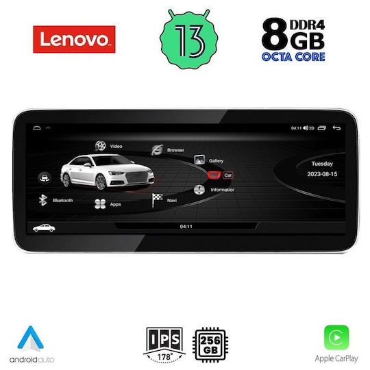 Lenovo Car Audio System for Audi A4 2009-2016 (Bluetooth/USB/WiFi/GPS/Apple-Carplay/Android-Auto) with Touch Screen 10.33"
