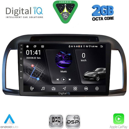 Digital IQ Car Audio System for Nissan Micra 2002-2010 (Bluetooth/USB/WiFi/GPS/Apple-Carplay/Android-Auto) with Touch Screen 9"