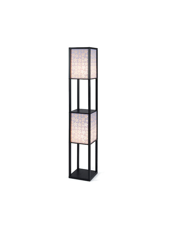 Costway Floor Lamp H156xW3cm. with Socket for Bulb E27 Black
