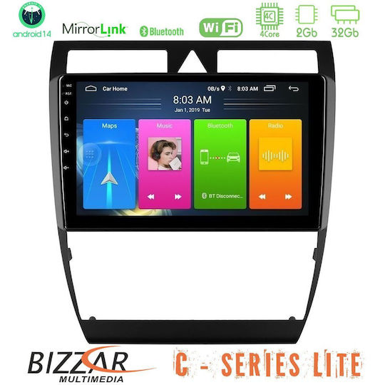 Bizzar Ηχοσύστημα Αυτοκινήτου για Citroen C5 Audi A6 1997-2004 (Bluetooth/USB/AUX/WiFi/GPS/Apple-Carplay/Android-Auto) με Οθόνη Αφής 9"