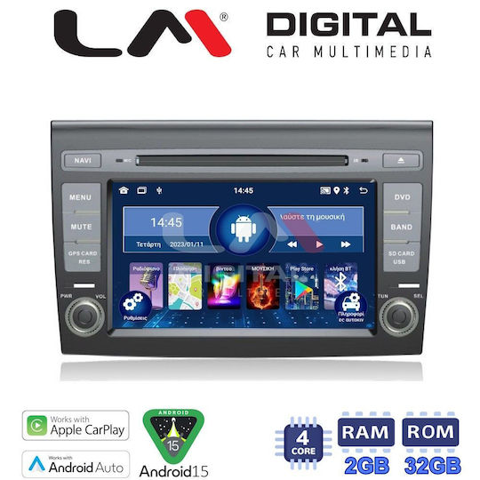 LM Digital Car Audio System for Fiat Bravo 2008-2011 (Bluetooth/USB/WiFi/GPS/Apple-Carplay/Android-Auto)