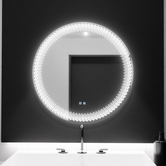 Alista Home Кръгло Банско Огледало LED Touch 60x60см Прозрачен