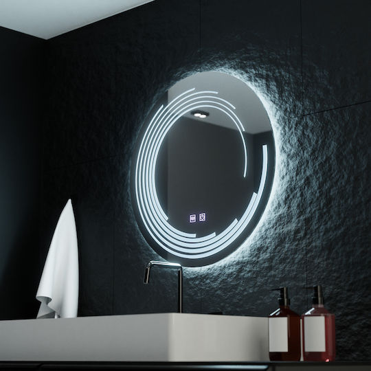Alista Home Rund LED Berührung Badezimmerspiegel 60x60cm Transparent Alista Home Rund LED Berührung Badezimmerspiegel 60x60cm Transparent