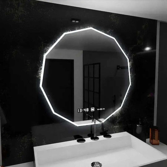 Alista Home Poligon Oglindă de Baie Lumini LED 60x60cm