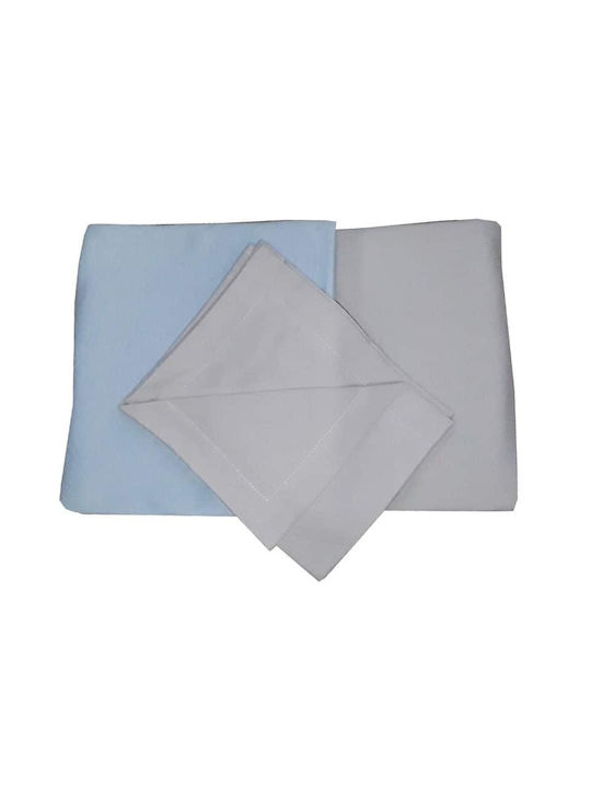 Beboulino Baby Sheets Set Crib Flannel Light Blue 100x180cm 2pcs