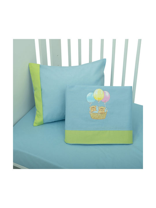 Mother Baby Balloons Baby Sheets Set Crib Cotto...