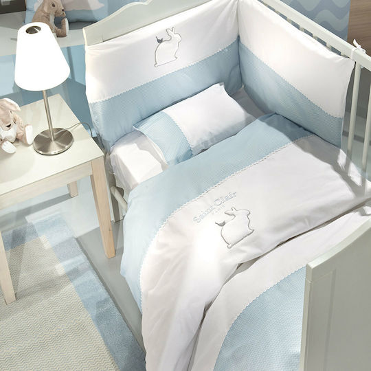 Saint Clair Baby Sheets Lapin Blue 110x170cm