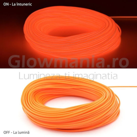 Sârmă Neon Electroluminiscentă Flexibilă El 5 Mm