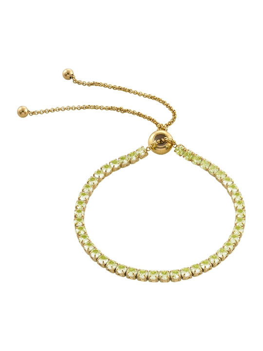 Loisir Women's Bracelet Riviera made of Steel Gold Plated with Zircon