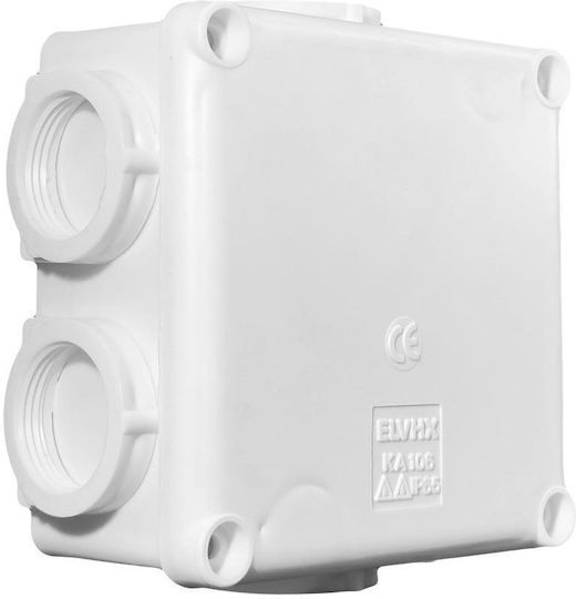 Elvhx Elbox Surface Mounted Electrical Box Branching Watertight IP65 in Gray Color