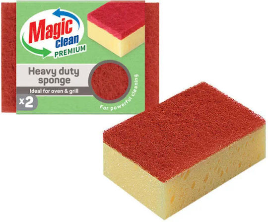 Magic Clean Magic Clean Kitchen Sponge Premium Heavy Duty 1 Piece 0-59294