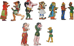 Ambalaz Wooden Karagiozis Stick Figures