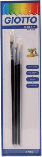 Giotto Serie 557 Plaque Paint Brush Σετ Blister No0 / No2 / No4