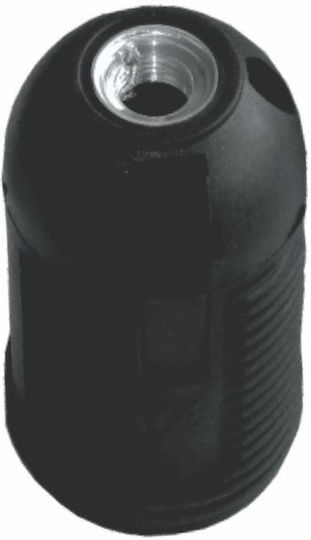 Elvhx Power Socket with Socket E27 in Black color Set 1pcs EL427532