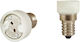 Elvhx Socket Adapter from E14 to GU5.3 in White color Set 1pcs ELE14GU5.3