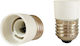 Elvhx Socket Adapter from E27 to E14 in White color Set 1pcs ELE27E14