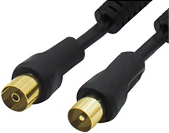 Lancom Cablu Antenă Coaxial de sex masculin - Coaxial de sex feminin Negru 5m (02.006.0134)